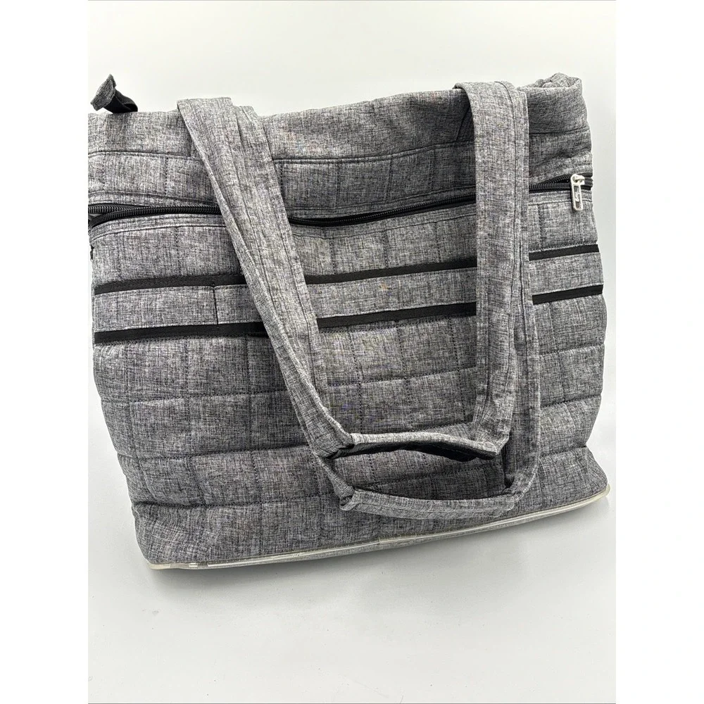 Lug Quilted Tote Bag Gray  Lightweight Travel Work School Everyday‎ 15x12